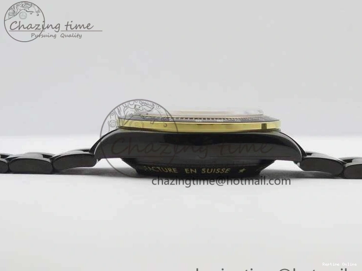 0415 Modern Daytona Kravitz YG DLC BP Maker Best Edition Black Dial On DLC Bracelet A4130 (Free Leather Strap) 3572